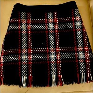 J.O.A. Plaid wool skirt